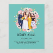 Budget trending foto bruiloftsreceptie uitnodiging (Voorkant)