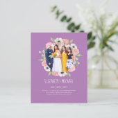 Budget Trending FOTO Huwelijksontvangst Uitnodigin (Staand voorkant)