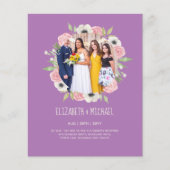 Budget Trending FOTO Huwelijksontvangst Uitnodigin (Voorkant)