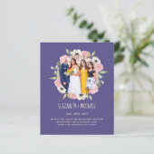 Budget Trending FOTO Huwelijksontvangst Uitnodigin (Staand voorkant)