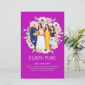 Budget Trending FOTO Huwelijksontvangst Uitnodigin (Staand voorkant)