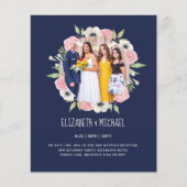 Budget Trending FOTO Huwelijksontvangst Uitnodigin (Voorkant)