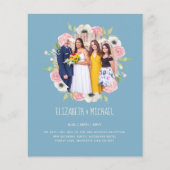 Budget Trending FOTO Huwelijksontvangst Uitnodigin (Voorkant)