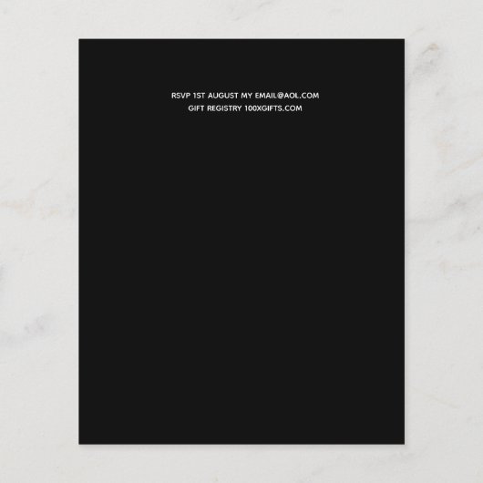 Budget Trending FOTO Huwelijksontvangst Uitnodigin (Achterkant)