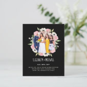 Budget Trending FOTO Huwelijksontvangst Uitnodigin (Staand voorkant)