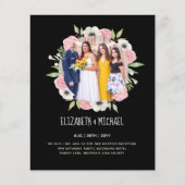 Budget Trending FOTO Huwelijksontvangst Uitnodigin (Voorkant)