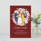 Budget trending foto trouwreceptie uitnodigingen (Staand voorkant)