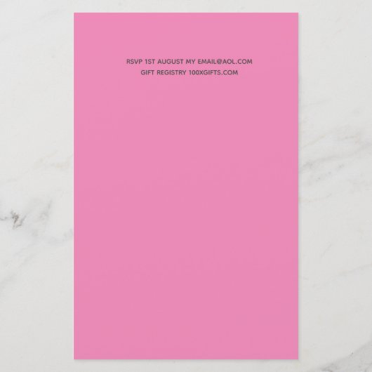 Budget trending foto trouwreceptie uitnodigingen (Achterkant)