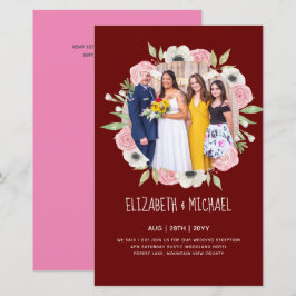 Budget trending foto trouwreceptie uitnodigingen