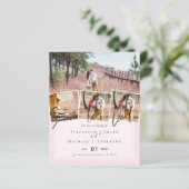 BUDGET Trending Trouw Kleur Roze Save the Dates (Staand voorkant)