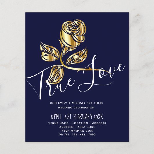 BUDGET Trending True Love Gold Roos Weddenite (Voorkant)