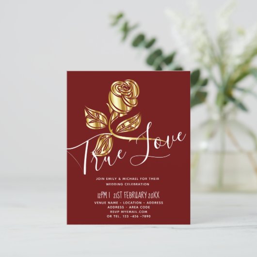 BUDGET Trending True Love Gold Roos Weddenite (Staand voorkant)