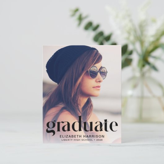 Budget Trendy 2 Aankondiging van het Foto Afstuder (Staand voorkant)