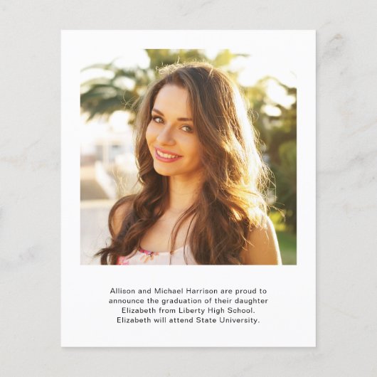 Budget Trendy 2 Aankondiging van het Foto Afstuder (Achterkant)