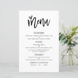 Budget Trendy Artsy Script Text Only Weddenmenu