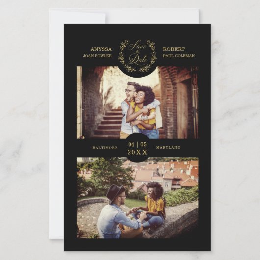 Budget Trendy Branches zwart op maat 2 foto's (Voorkant)