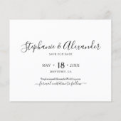 Budget Trendy Calligraphy Photo Save the Date Flyer (Achterkant)