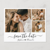 Budget Trendy Calligraphy Photo Save the Date Flyer (Voorkant)