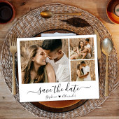 Budget Trendy Calligraphy Photo Save the Date Flyer