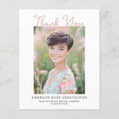 BUDGET Trendy handgeschreven Afstuderen Dank u (Voorkant)