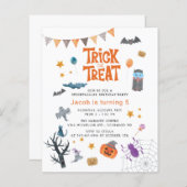 Budget Trick or treat Halloween Birthday Party (Voorkant / Achterkant)