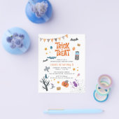 Budget Trick or treat Halloween Birthday Party Flyer (Enkel)