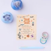 Budget Trick or treat Halloween Birthday Party Flyer (Enkel)