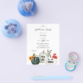 Budget Trick or treat Pumpkin Halloween Party Flyer (Enkel)
