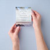 Budget Tropical Beach Palm Wedding Flyer (Hand)