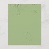 Budget Tropical Foliage Green Wedding Invitation (Achterkant)