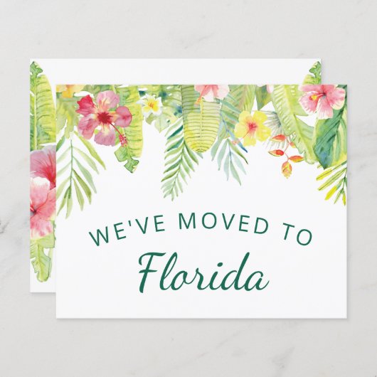 Budget Tropical Foliage New Florida Address Kaart (Voorkant / Achterkant)