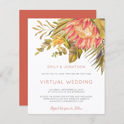 Budget Tropical Foliage Virtual Weddenation (Voorkant / Achterkant)