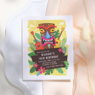 Budget Tropical Hawaii Ukulele Tiki Luau Birthday