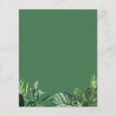 Budget Tropical Leaf Foto Afstuderen kondiging (Achterkant)