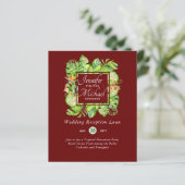 Budget Tropical Leaves Luau Wedding Reception Invi (Staand voorkant)