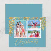 Budget Tropical Merry kerstfoto Kaart (Voorkant / Achterkant)