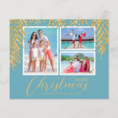 Budget Tropical Merry kerstfoto Kaart (Voorkant)