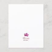 Budget Tropical Orchid Bridal Shower Uitnodiging (Achterkant)