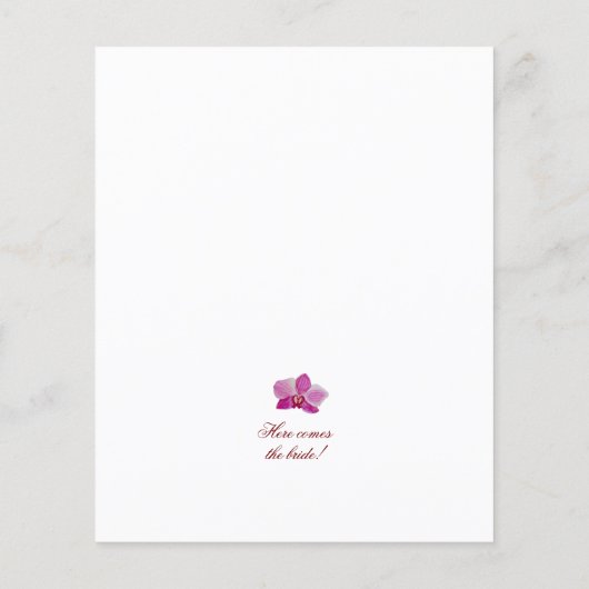 Budget Tropical Orchid Bridal Shower Uitnodiging (Achterkant)