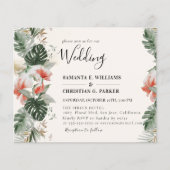 Budget Tropical Palm Greenery Wedding Flyer (Voorkant)