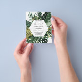 Budget Tropical Palm Leaf Wedding Flyer (Hand)