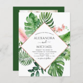 Budget Tropical Palm Waterverf (Voorkant / Achterkant)