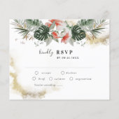 Budget Tropical Palm Wedding RSVP Flyer