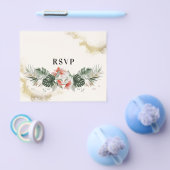 Budget Tropical Palm Wedding RSVP Flyer