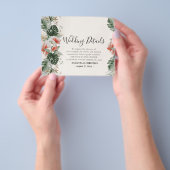 Budget Tropical Wedding Details Enclosure Kaarten (Hand)