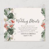 Budget Tropical Wedding Details Enclosure Kaarten (Voorkant)