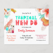 Budget Tropical Weekend Hen Do Invitation (Voorkant)