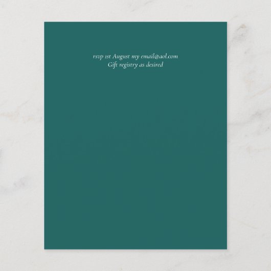 BUDGET Tropisch Blad Bestemming Trouw Uitnodiginge (Achterkant)