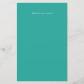 BUDGET Tropisch blad blauw turquoise trouw uitnodi (Achterkant)