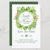 BUDGET Tropisch blad Hawaiaanse Luau Bruiloft (Voorkant / Achterkant)